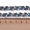 Electroplate Glass Beads Strands X-EGLA-Q128-06A-FR02-4