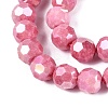 Anti-Tarnish Electroplate Glass Beads Strands EGLA-ZX010-8mm-03-5