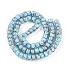 Luminous Handmade Gold Foil Glass Beads Strands FOIL-N029-02A-04-3