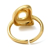 Initials Brass Open Cuff Ring for Women RJEW-N046-02D-G-3