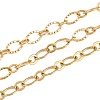 304 Stainless Steel Textured Oval Link Chains CHS-P028-11G-1