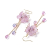 Flower Dangle Earrings EJEW-TA00636-03-4