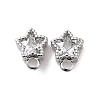 Brass with Cubic Zirconia Stud Earrings Finding KK-Q048-17P-1