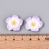 Plumeria Flower Opaque Resin Cabochons CRES-T025-30E-02-4
