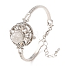 Rotating Sun Natural Quartz Crystal Link Bracelets GG-CBA0251-11P-11-4