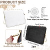 Velvet with Iron Slant Back Jewelry Necklace Organizer Display Stands ODIS-WH0079-111-2