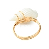 Natural Spiral Shell Finger Rings RJEW-TA00167-5