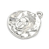 Hammered 304 Stainless Steel Pendants STAS-C167-01P-2