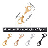 32Pcs 4 Colors 304 Stainless Steel Double Lobster Claw Clasps STAS-CP0001-03-2