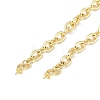 Brass M Pendant Cable Chain Necklace Making KK-U020-01G-2