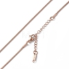 Ion Plating(IP) 304 Stainless Steel Round Snake Chain Necklace for Men Women NJEW-K245-016A-2