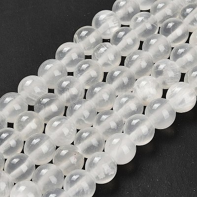 Natural White Jade Beads Strands G-B128-A02-03-1