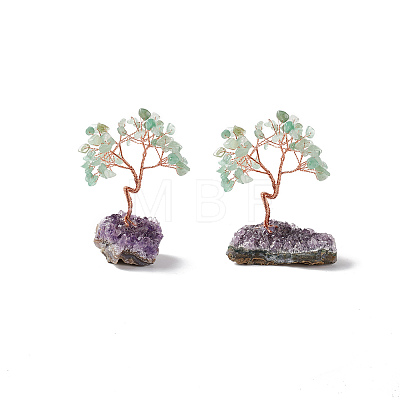 Natural Green Aventurine Tree Display Decoration DJEW-G027-05RG-03-1