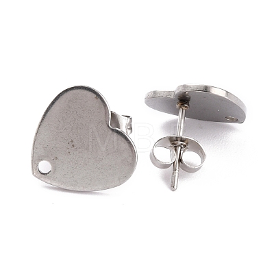 Non-Tarnish 304 Stainless Steel Stud Earring Findings EJEW-O104-15P-1
