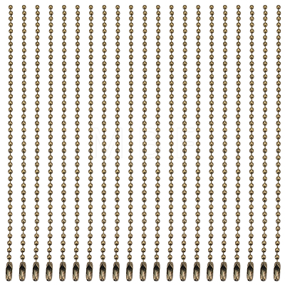 100Pcs Iron Ball Chains with Connectors IFIN-SP0001-67AB-1
