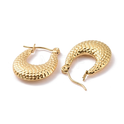 Ion Plating(IP) 304 Stainless Steel Chunky Crescent Moon Hoop Earrings for Women EJEW-G293-24G-1