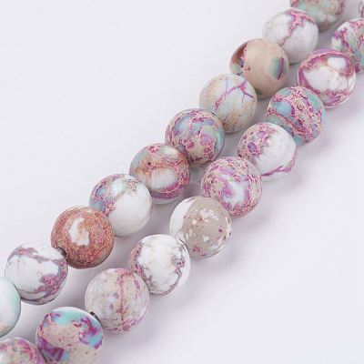 Natural Imperial Jasper Beads Strands X-G-E358-8m-01-1