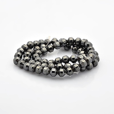 Magnetic Synthetic Hematite Beads Strands G-P061-26-1
