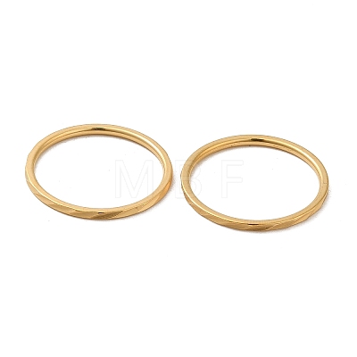 Ion Plating(IP) 304 Stainless Steel Plain Band Rings RJEW-I101-01B-G-1