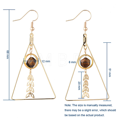 Natural Mixed Gemstone Dangle Earrings EJEW-JE04025-1