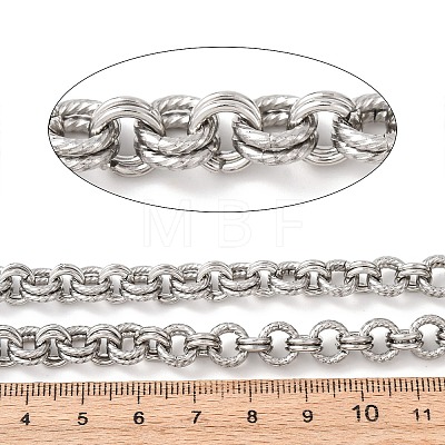 Double Link 304 Stainless Steel Cable Chain CHS-G049-03P-01-1