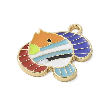 Ocean Theme Alloy Enamel Pendants ENAM-A009-02G-01-1