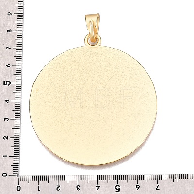 Rack Plating Alloy Big Pendants FIND-N005-42G-1