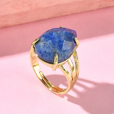Brass Cuff Open Rings RJEW-D347-04G-14-1