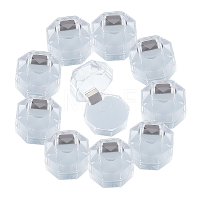 Transparent Plastic Ring Boxes OBOX-CA0001-001B-1