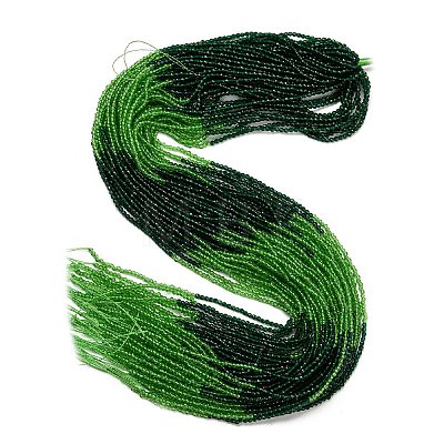Transparent Gradient Color Glass Beads Strands GLAA-H021-01A-32-1