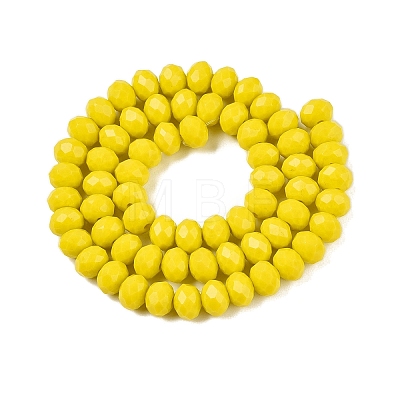 Opaque Solid Color Imitation Jade Glass Beads Strands EGLA-A044-P8mm-D04-1