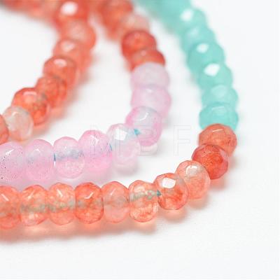 Natural White Jade Bead Strands G-R343-2x4-34-1