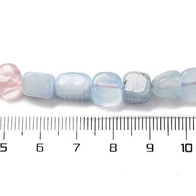 Natural Aquamarine & Rose Quartz Beads Strands G-L610-B04-B01-1