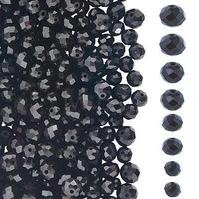 8 Strands 4 Styles Opaque Solid Color Glass Beads Strands EGLA-LT0001-04D-1