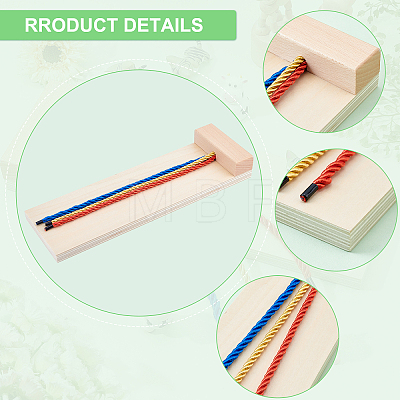 Wooden Hair Braided Training Aids AJEW-WH0258-207-1