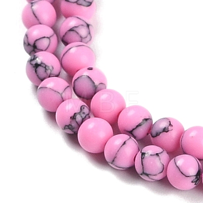 Synthetic Turquoise Beads Strands G-U004-02O-1