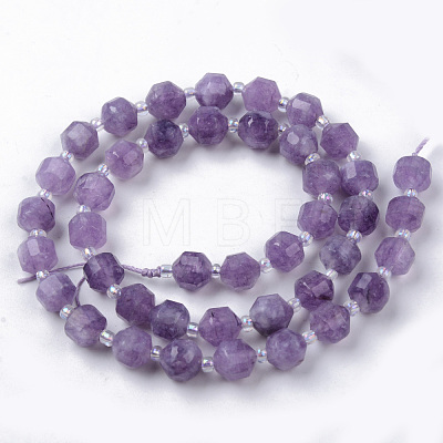 Natural Amethyst Beads Strands G-R482-06A-8mm-1