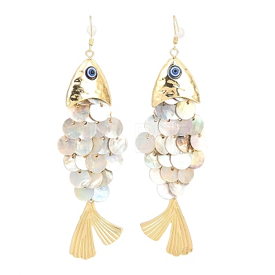 Alloy Dangle Earrings EJEW-D349-01G-1