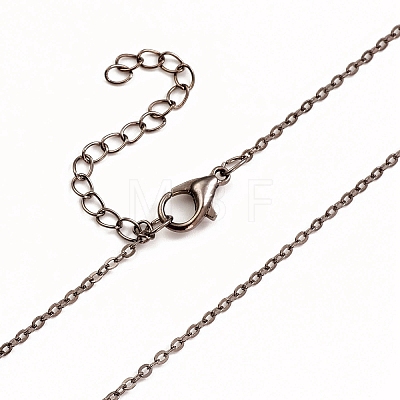 Iron Cable Chain Necklace Making MAK-I019-01B-B-1