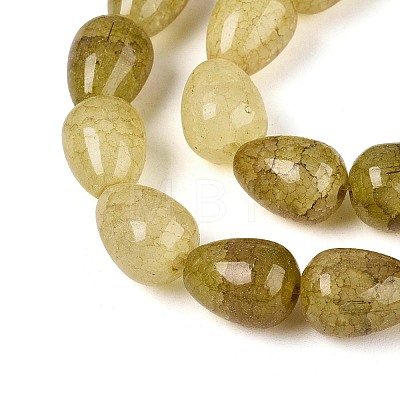 Baking Paint Crackle Glass Beads Strands DGLA-N019-03A-07-1