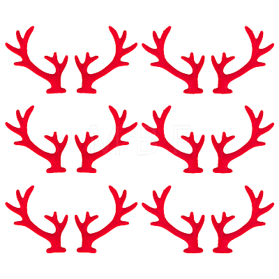 36Pcs 2 Styles Velvet and Plastic Antler Snowman Hand Branch FIND-GF0007-09A-1
