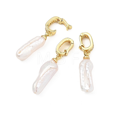 Natural Baroque Pearl Keshi Pearl Pendants PALLOY-JF05356-1