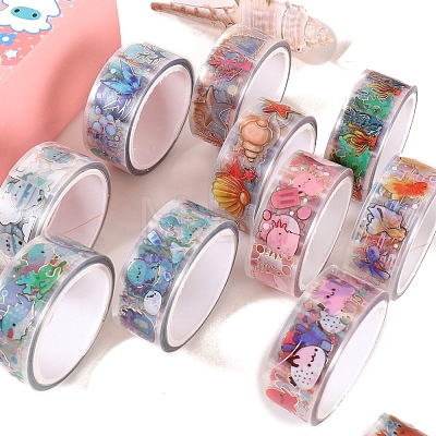 Sea Animal Transparent PET Decorative Tapes PW-WG70747-01-1