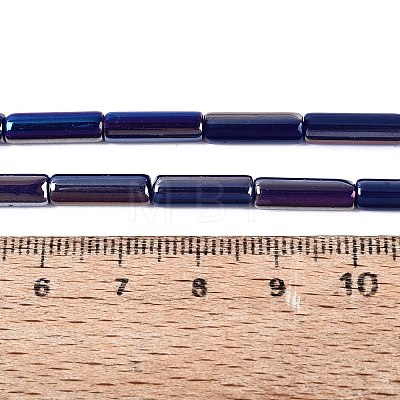 Electroplate Opaque Glass Beads Strands EGLA-Q132-02A-B02-1