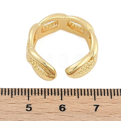 Rack Plating Brass Cuff Rings for Women RJEW-M028-64G-1