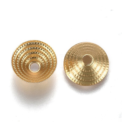 Eco-Friendly Brass Bead Cap KK-H740-09G-1