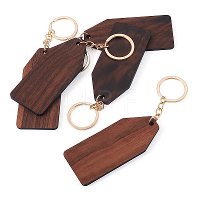Walnut Wood Pendant Keychains KEYC-TAC0034-06E-1