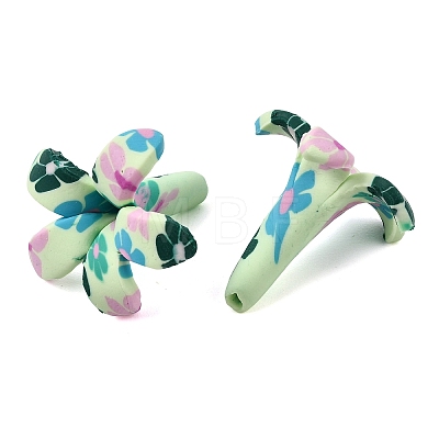 Handmade Polymer Clay Beads PY-CBAA00E-01C-1