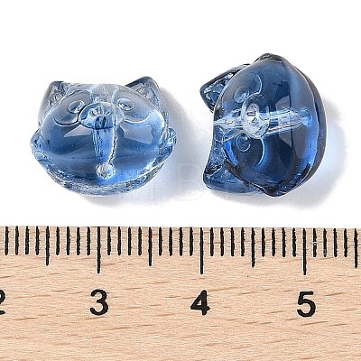 Transparent Spray Paint Glass Beads GLAA-Z011-09I-1