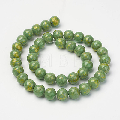 Natural Mashan Jade Beads Strands G-P232-01-I-6mm-1